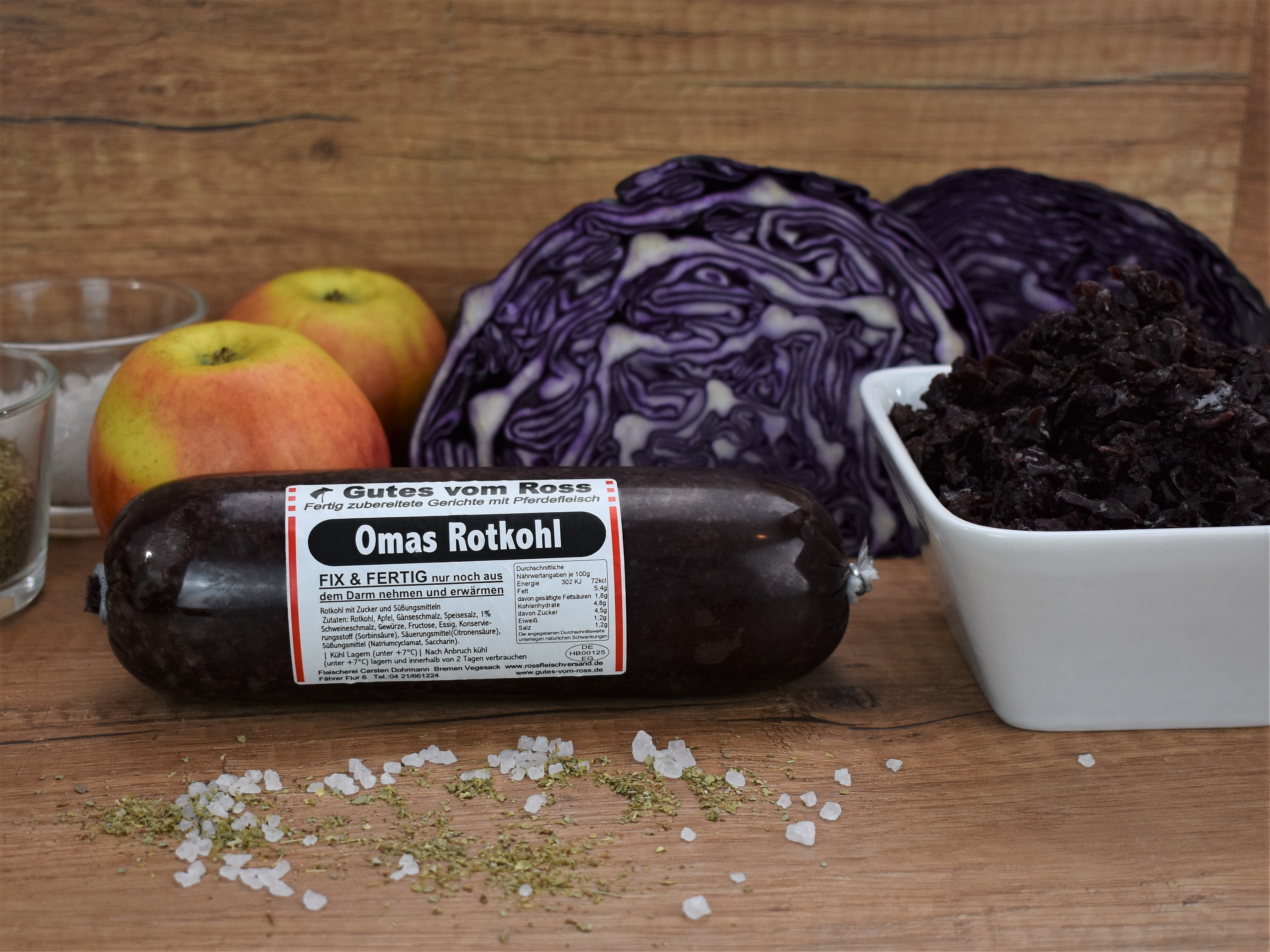 Rotkohl nach Omas Rezept mit Apfel und Schweineschmalz