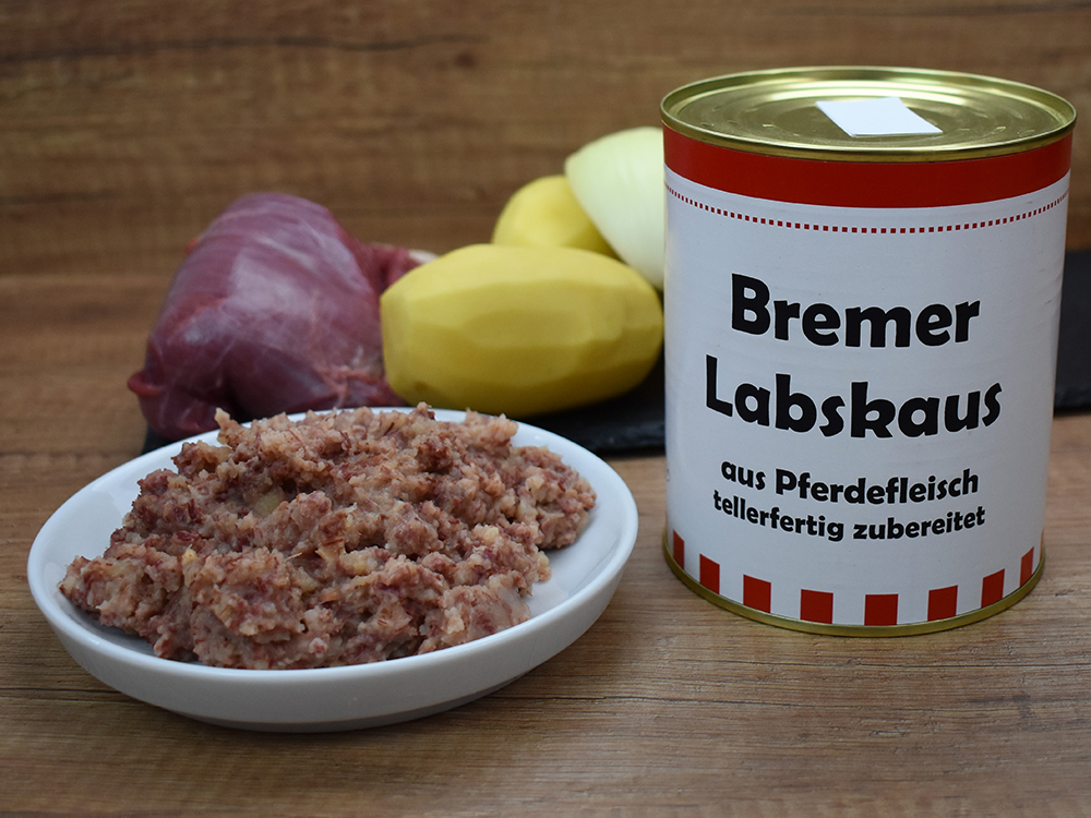 Rossfleischversand - Bremer Labskaus aus Pferdefleisch fertig zubereitet 800g Dose Produktbild Bremer Labskaus aus Pferdefleisch